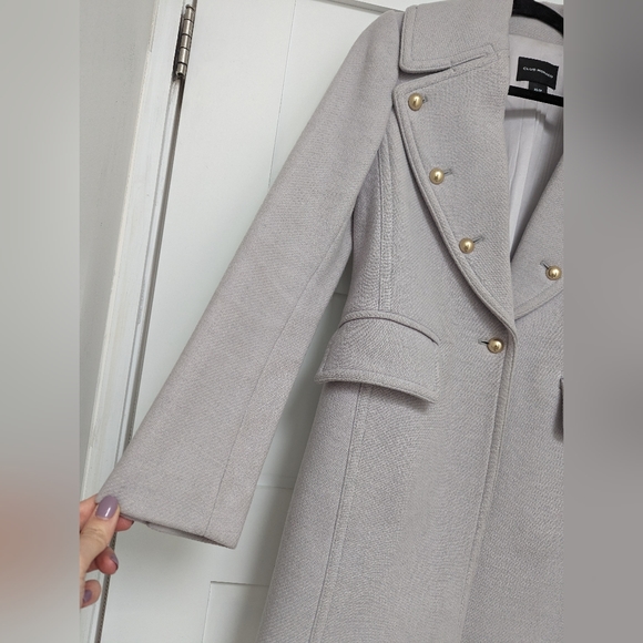 Club Monaco Woman’s Lavender Sogand Wool OverCoat - Picture 12 of 14